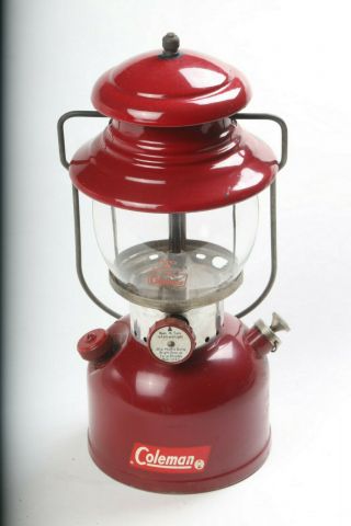 4 Vintage Coleman Camping Lantern 200a,  " 1961 - 8 ",  Burgundy Very Collectable