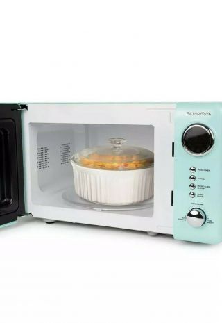 Retro Microwave Oven Aqua Turquoise Teal Vintage Style Countertop Counter Top 6