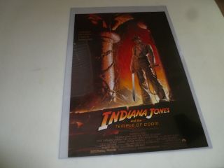 Vintage Indiana Jones And The Temple Of Doom Movie Poster 1984 Rare