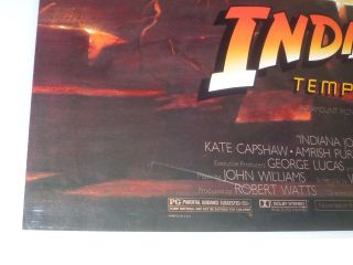 VINTAGE INDIANA JONES AND THE TEMPLE OF DOOM MOVIE POSTER 1984 RARE 3