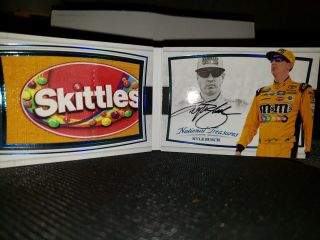 2017 Kyle Busch One Of One Booklet W/skittles Patch On Card Autograph Rare Nt