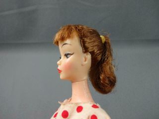 Vintage 1960 Ideal Toy Corp Mitzi Barbie Brunette Pontytail Style Clone Doll EX, 3