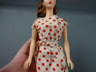 Vintage 1960 Ideal Toy Corp Mitzi Barbie Brunette Pontytail Style Clone Doll EX, 4