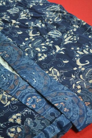 XK12/375 Vintage Japanese Kimono Cotton Antique Boro NORAGI Indigo Blue KATAZOME 5