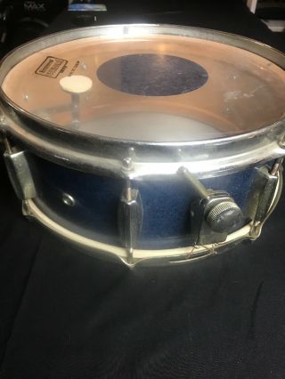 Vintage Blue Sparkle 14”x6.  5” Snare Drum With Ludwig Striders Head 4