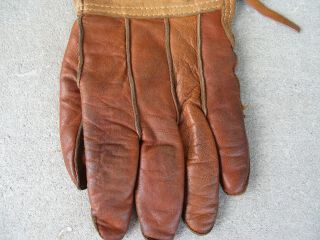 Vintage Boy Scout BSA Leather Gloves with Fringe Child Size RARE 6