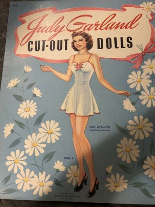 Vintage Judy Garland Cut - Out Paper Dolls - 1941 - Nr