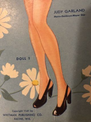 Vintage Judy Garland Cut - out Paper Dolls - 1941 - nr 2