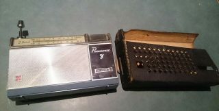 Retro Blue National Panasonic Vintage 8 Transistor Radio Model R - 807