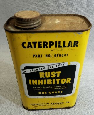 Vintage Caterpillar Tractor Oil Can 1950’s D2 D3 D9 D10 With Lid 1 Quart Farm