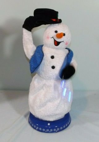 VTG Gemmy Spinning Snowflake Snowman Blue Snow Miser Animated Musical 2