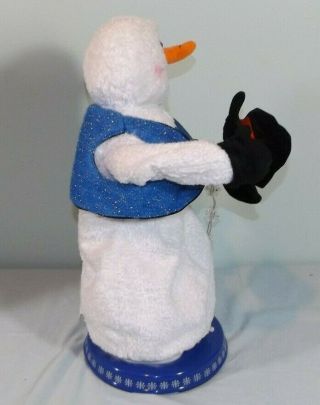 VTG Gemmy Spinning Snowflake Snowman Blue Snow Miser Animated Musical 8