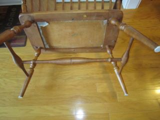 Vintage Ethan Allen Gossip Bench with Tray - Hard Rock Maple - 5