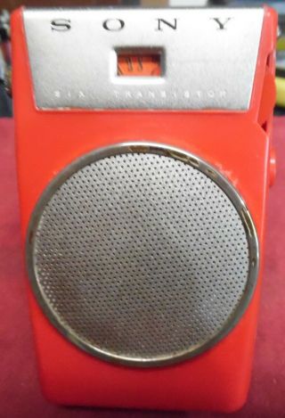 Vintage 1958 Sony Tr - 610 6 Transistor Radio Am/cd Red