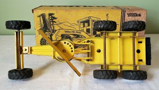 Early Tonka Toys Caterpillar ROAD GRADER TRUCK NO.  510 60 ' s V RARE NMIB 10