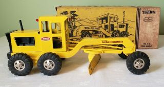 Early Tonka Toys Caterpillar ROAD GRADER TRUCK NO.  510 60 ' s V RARE NMIB 3