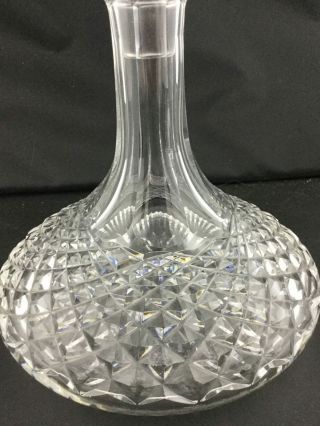 Vintage Waterford Irish Crystal Cut Glass Alana Ships Decanter Prism Stopper 2