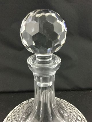 Vintage Waterford Irish Crystal Cut Glass Alana Ships Decanter Prism Stopper 3