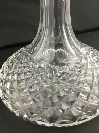 Vintage Waterford Irish Crystal Cut Glass Alana Ships Decanter Prism Stopper 4