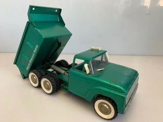 1960s Vintage Green 13.  5” Structo Hydraulic Dumper Dump Truck