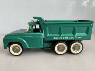 1960s Vintage Green 13.  5” Structo Hydraulic Dumper Dump Truck 2