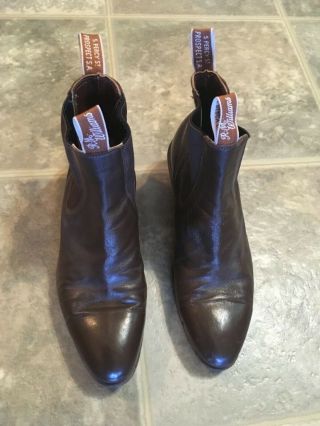 Vtg.  Rm Williams Brown Leather Boots Made To Last In Australia Sz 9 1/2