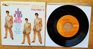 Rare 99 1s/1s Orange Label Elvis Presley " A Touch Of Gold " Vol.  3 Epa - 5141