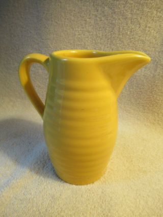 Vintage Bauer Ringware Syrup Pitcher - Yellow