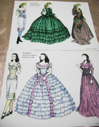 VTG PAPER DOLLS ORIGINAL1993 GONE WITH THE WIND THE LOSERS RALPH HODGDON SIGNED 5