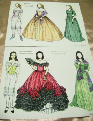 VTG PAPER DOLLS ORIGINAL1993 GONE WITH THE WIND THE LOSERS RALPH HODGDON SIGNED 6