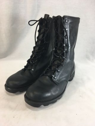 Vtg Ro Search Combat Military Motorcycle Boots Mens 7.  5 Black Leather 1987