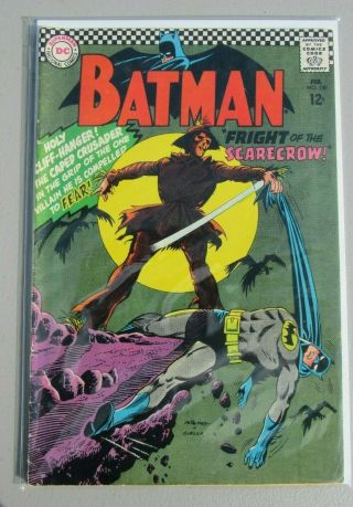 Vintage Dc Comics,  Batman 189,  12 Cent,  First Silver - Age Scarecrow,  Great Shape