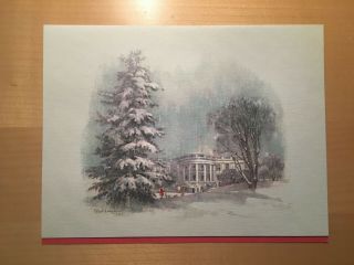 Rare Variant 1965 Official White House Christmas Card - President Lyndon Johnson