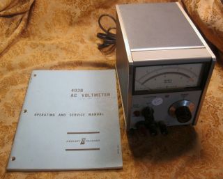 Hp Vintage Hewlett Packard 403b Decibel Ac Voltmeter And Leads