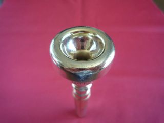 VINCENT BACH CORP.  3C Trumpet Mouthpiece Vintage 70 - 80 ' s Gold Plated C Cup 3