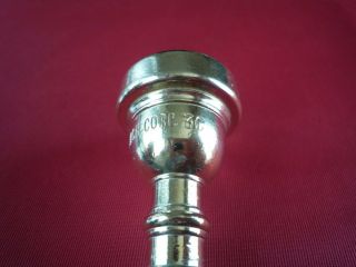 VINCENT BACH CORP.  3C Trumpet Mouthpiece Vintage 70 - 80 ' s Gold Plated C Cup 8
