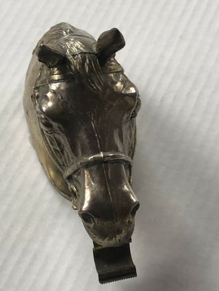 Vintage Ted Arnold Mid Century Heavy Brass Horse Head Tape Dispenser Figurine 3