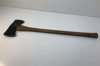 Vintage Collins Double Bit Axe W/small 27 1/2” Handle 3lb 6oz Has Drilled Holes