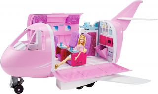 Mattel Barbie Pink Passport Glamour Vacation Jet Airplane Plane Dmr53