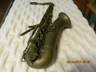 Vintage Antique 1914 Buescher Elkhart True - Tone Low Pitch Saxophone