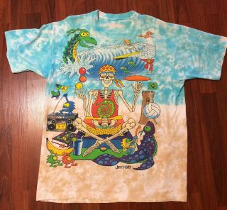 Joey Mars Tie Dye Vintage T - Shirt Grateful Dead 1992 Liquid Blue All Over Xl