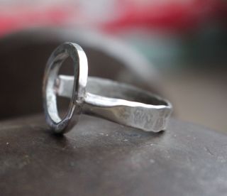 unique CIRCLE RING hand made to your size STERLING SILVER LONDON hallmarked 6