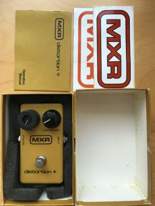 Vintage Mxr Distortion Plus Effect Pedal 1980 Box And Documentation