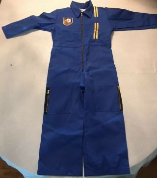 Youth Kids M Medium (6 - 7) Wanna Bees USN US Navy Blue Angels Flight Suit Costume 2