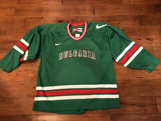 Men’s Vintage Nike Jersey Bulgaria Large Hockey Jersey Rare Green