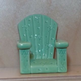 Nora Fleming Green Adirondack Beach Chair Retired Old Style Nf Markings Rare - A77