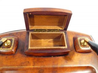 Vintage ASPREY & Co.  London Leather 2 Pen Desk Set w/ Blotter & Note Pad 4