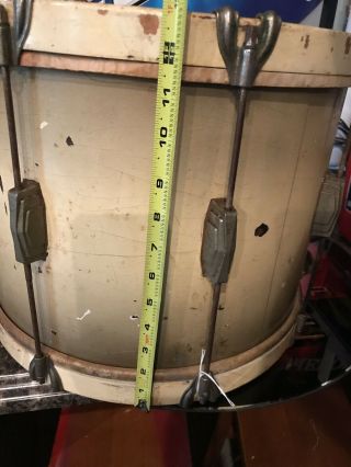 VINTAGE EARLY LUDWIG MARCHING SNARE DRUM 1930 - 1940? 2