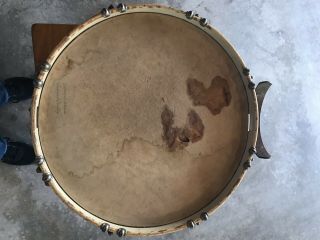 VINTAGE EARLY LUDWIG MARCHING SNARE DRUM 1930 - 1940? 5