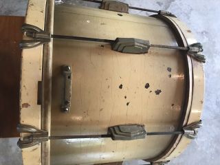 VINTAGE EARLY LUDWIG MARCHING SNARE DRUM 1930 - 1940? 6